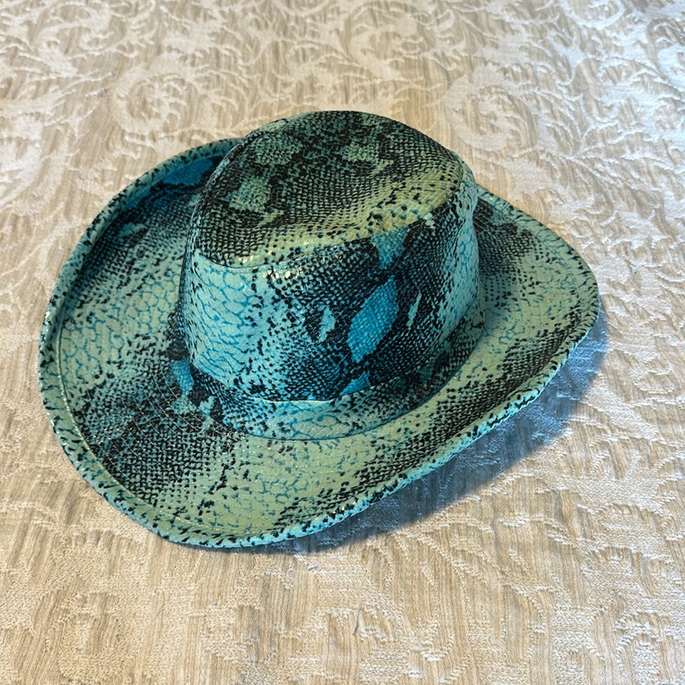 Turquoise Cowboy Hat One Size Halloween Costume Western